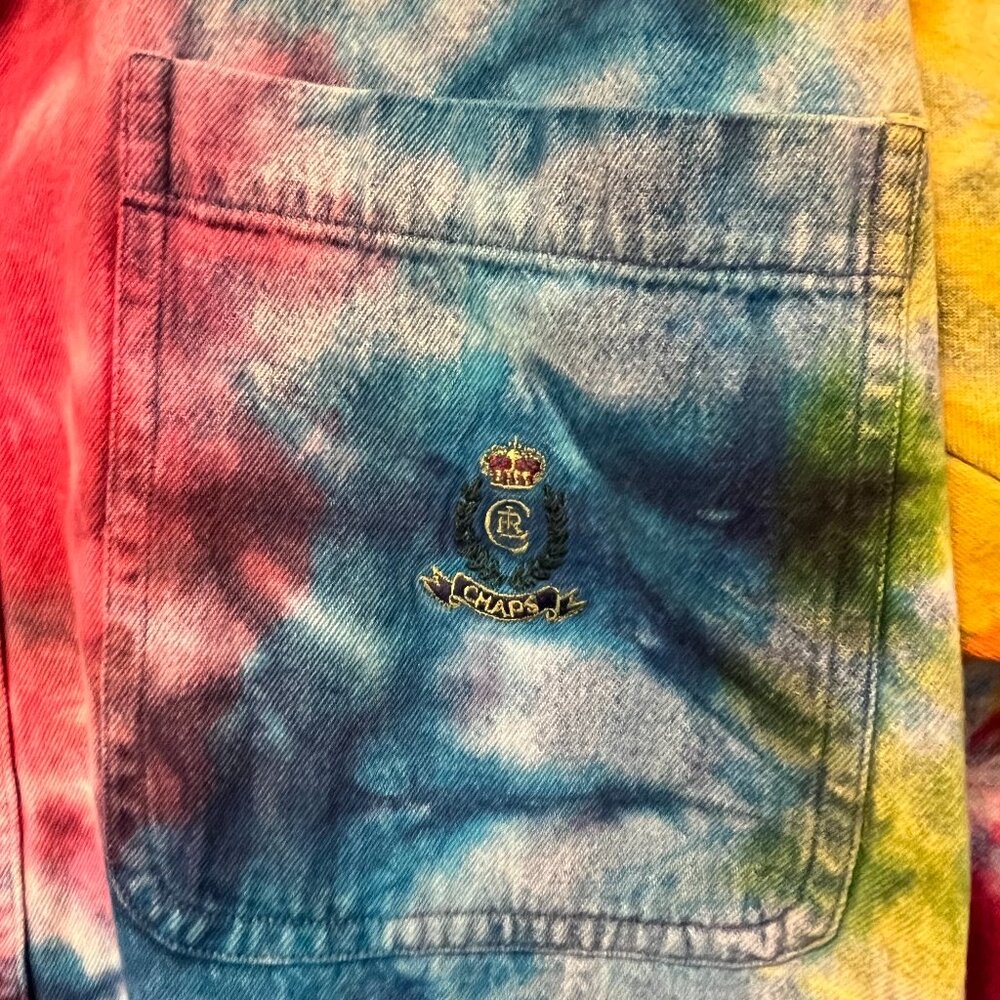 Chaps Ralph Lauren Tie Dye Button Down L